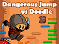 Гульня Небяспечны Скок супраць Doodle Jump онлайн