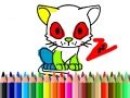Гульня Назад у школу: Розфарбоўка кота онлайн