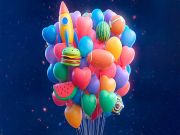 Гульня Спалучыце 3D: Падключыце 3 паветраныя шарыкі онлайн