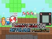 Гульня Цукеравае каралеўства Skyblock паркур онлайн
