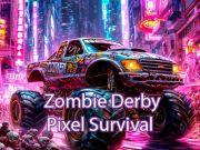 Гульня Выжывальнасць Zombie Derby Pixel онлайн