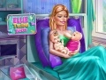 Гульня Нараджэнне блізнятаў Эллі онлайн Гульня Нараджэнне блізнятаў Эллі онлайн