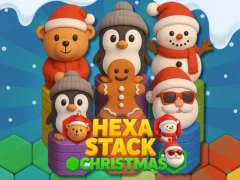 Гульня Hexa Stack: Каляды онлайн