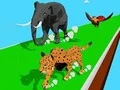 Гульня Гонка трансформацыі жывёл 3D онлайн