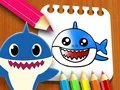 Гульня Книга для раскрашивания Baby Shark онлайн