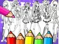 Гульня Кніга для размалёўкі Monster High онлайн
