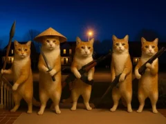 Гульня Кот з пісталетам Clicker Evolution онлайн