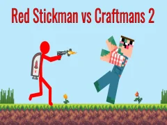 Гульня Red Stickman супраць Craftsman 2 онлайн Гульня Red Stickman супраць Craftsman 2 онлайн