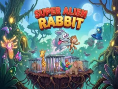 Гульня Super Alien Rabbit онлайн