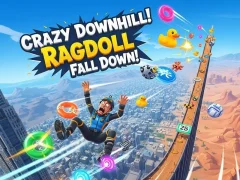 Гульня Шалёны спуск! Rag Doll Fall! онлайн