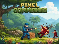 Гульня Pixel Commando онлайн