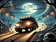 Гульня Гоначны аўтамабіль знішчае зомбі онлайн