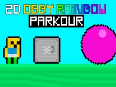 Гульня Obby Rainbow Parkour 2D онлайн