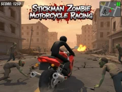 Гульня Гонкі на матацыклах Stickman Zombie онлайн