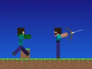 Гульня Nub супраць профі. Лучнікі Minecraft онлайн