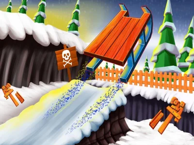 Гульня Snow Racer 3D Настальгія онлайн
