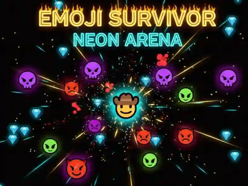 Гульня Emoji Survival — Neon Arena онлайн