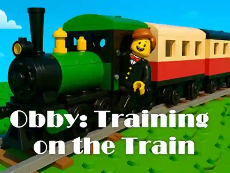 Гульня Obby: Навучанне ў цягніку онлайн Гульня Obby: Навучанне ў цягніку онлайн