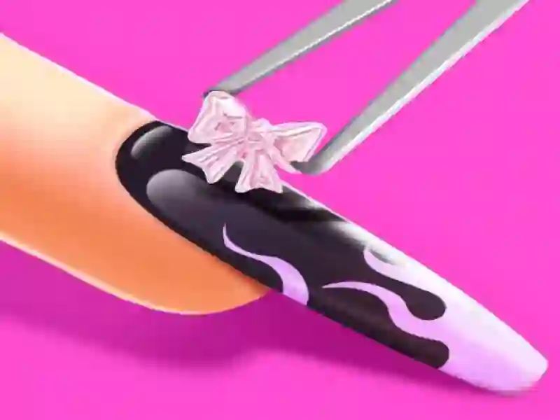 Гульня 3D акрылавы манікюр: мастацкія пазногці онлайн