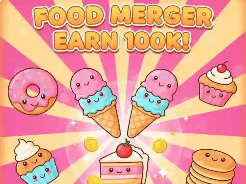 Гульня Food Merger: зарабіце 100 тысяч! онлайн
