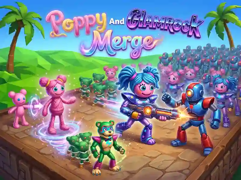 Гульня Poppy And Glamrock Merge онлайн