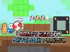 Гульня Цукеравае каралеўства Skyblock паркур онлайн Гульня Цукеравае каралеўства Skyblock паркур онлайн