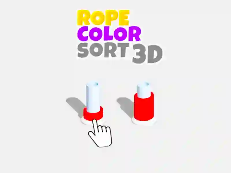 Гульня Сартаванне па колеры вяроўкі 3D онлайн Гульня Сартаванне па колеры вяроўкі 3D онлайн