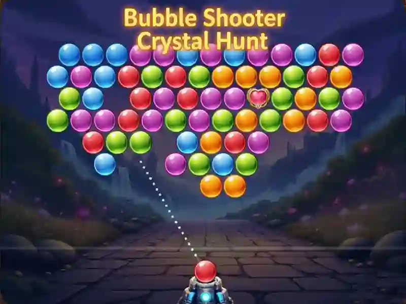 Гульня Bubble shooter Пошук крышталяў онлайн