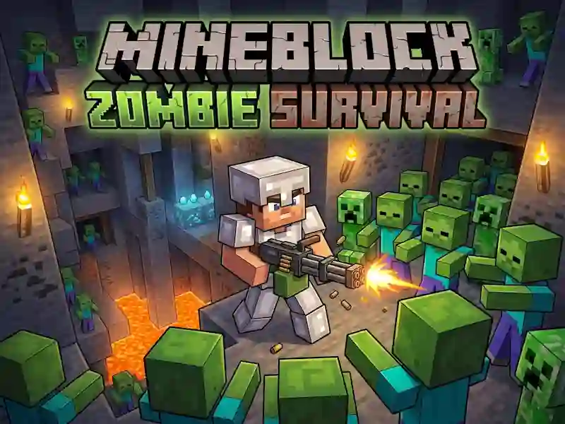 Гульня Mineblock Zombie Survival онлайн