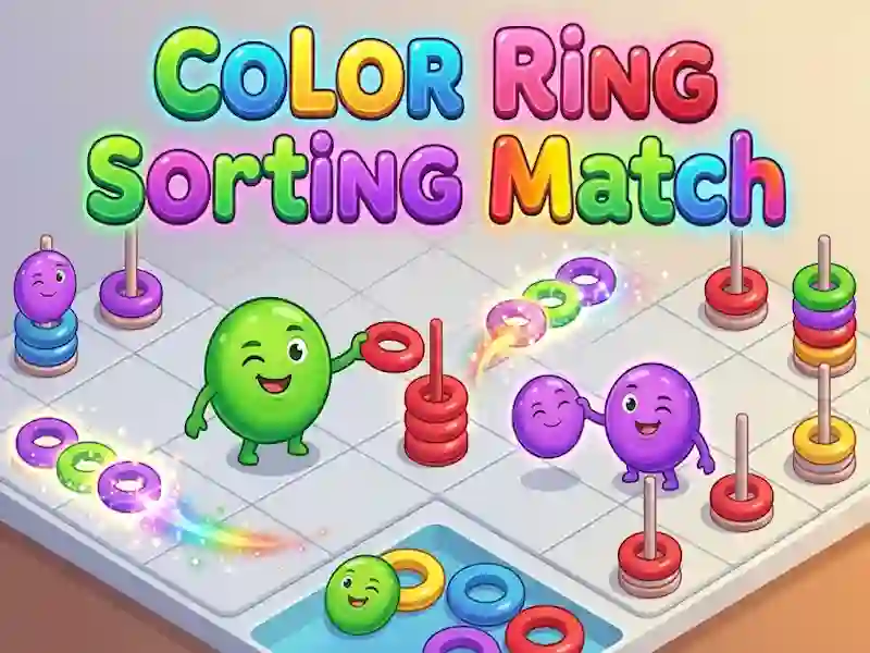 Гульня Color Ring Sorting Match онлайн