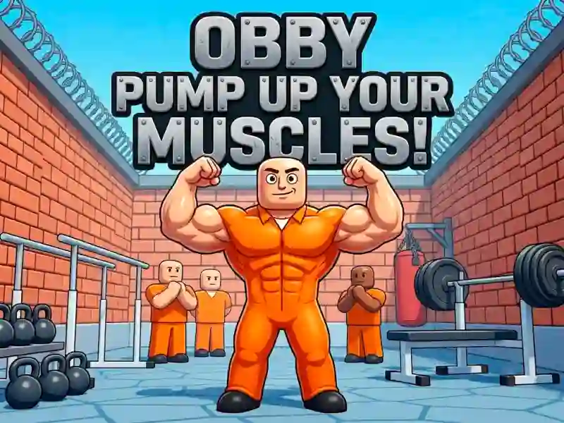 Гульня Obby Pump Up Your Muscles! онлайн
