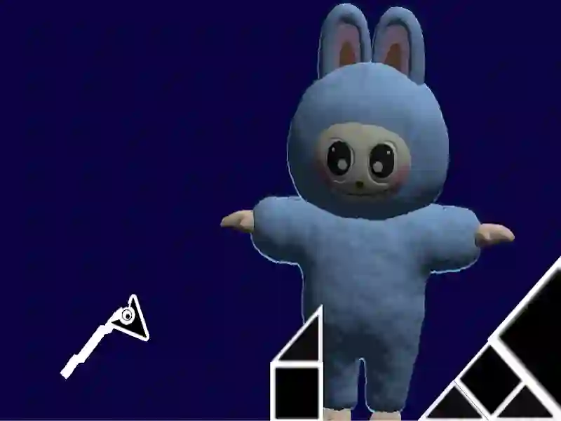 Гульня Геаметрыя Labububu Dash онлайн