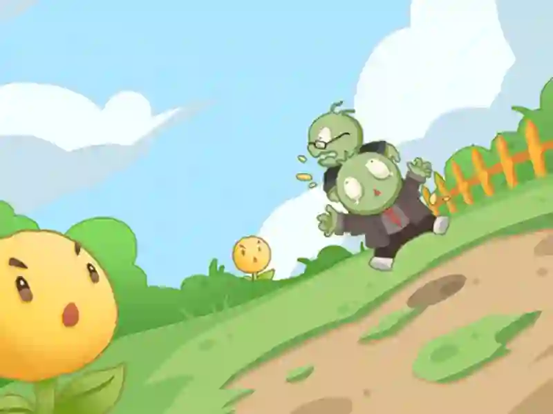 Гульня Зомбі супраць сланечніка онлайн