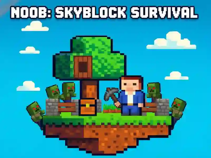 Гульня Noob: Skyblock Survival онлайн