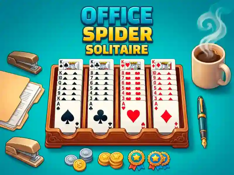 Гульня Office Spider Solitaire онлайн