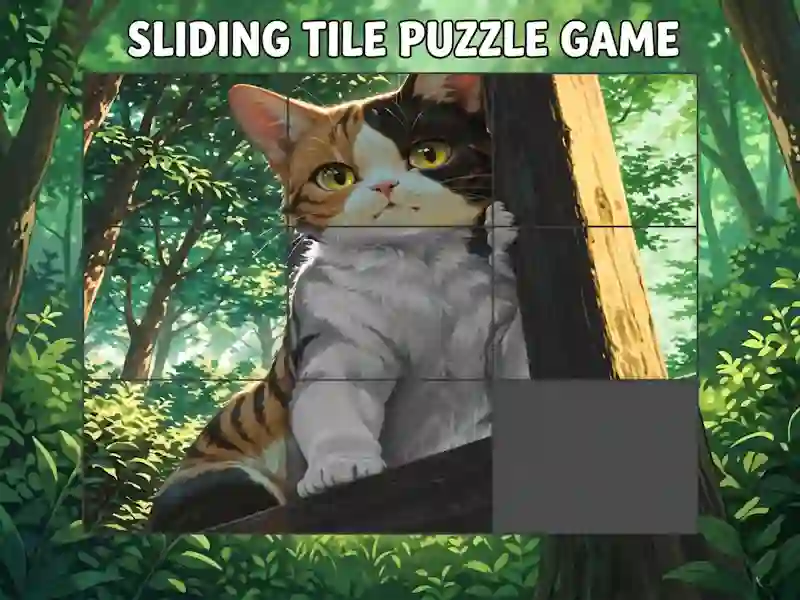 Гульня Sliding Tile Puzzle Game онлайн