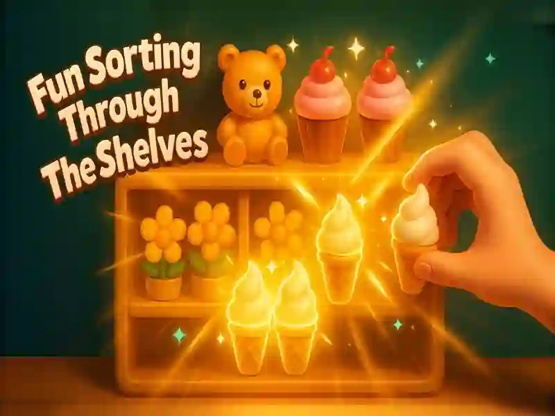 Гульня Весела сартаванне на паліцах онлайн Гульня Весела сартаванне на паліцах онлайн