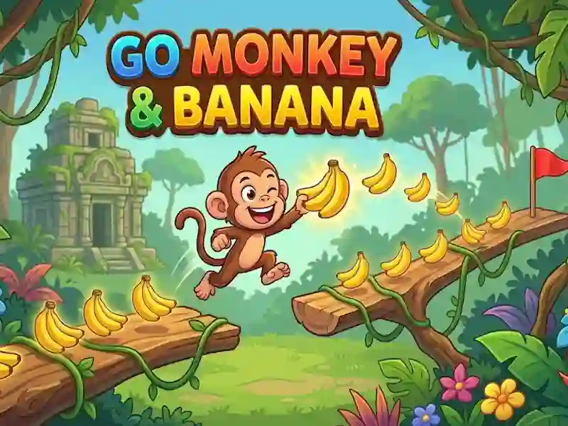 Гульня Go monkey & Banana онлайн