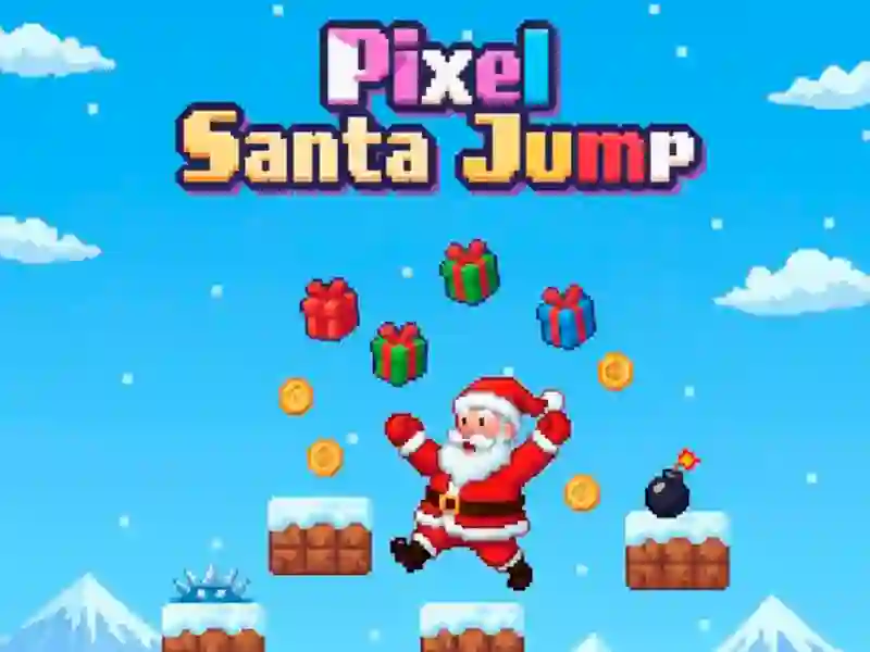 Гульня Pixel Santa: Скачкі онлайн