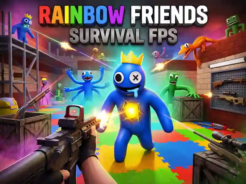 Гульня Rainbow Friends Survival FPS онлайн