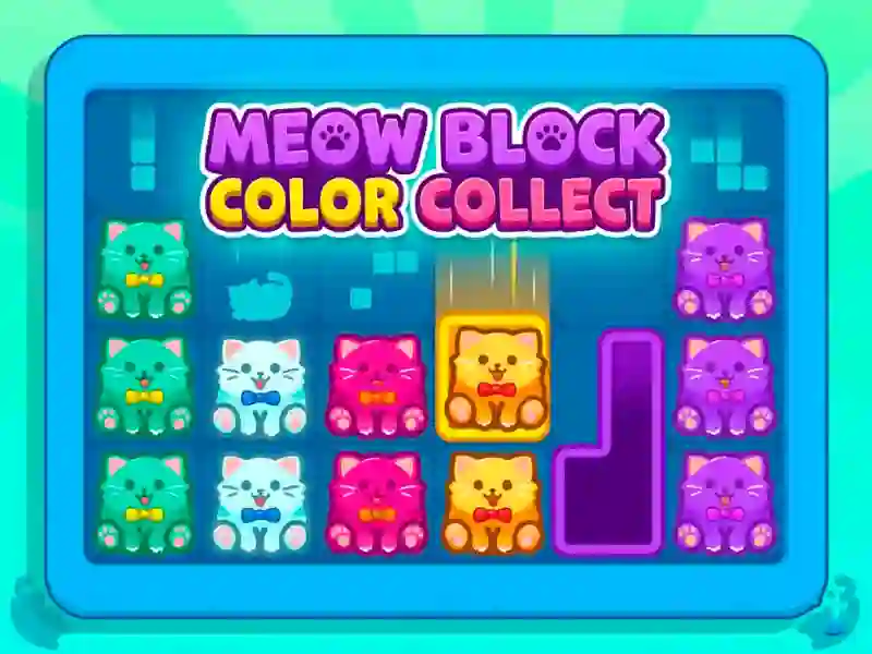 Гульня Meow Block Color Collect онлайн