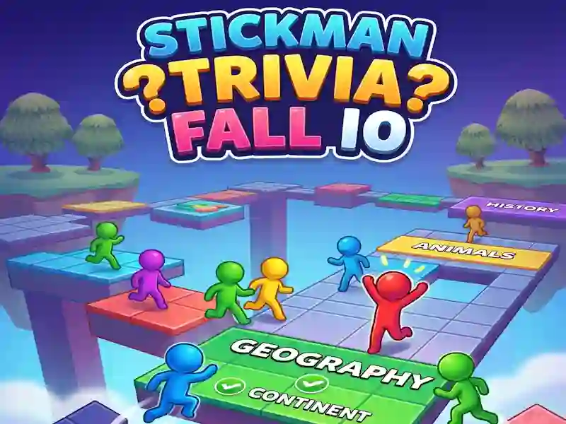 Гульня Stickman Trivia Fall IO онлайн