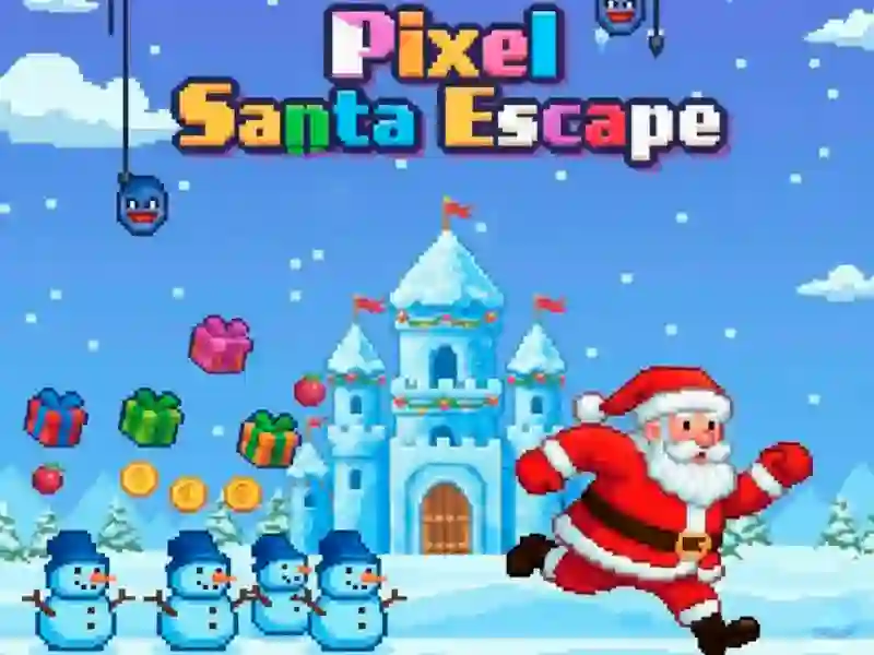 Гульня Pixel Santa: Escape онлайн