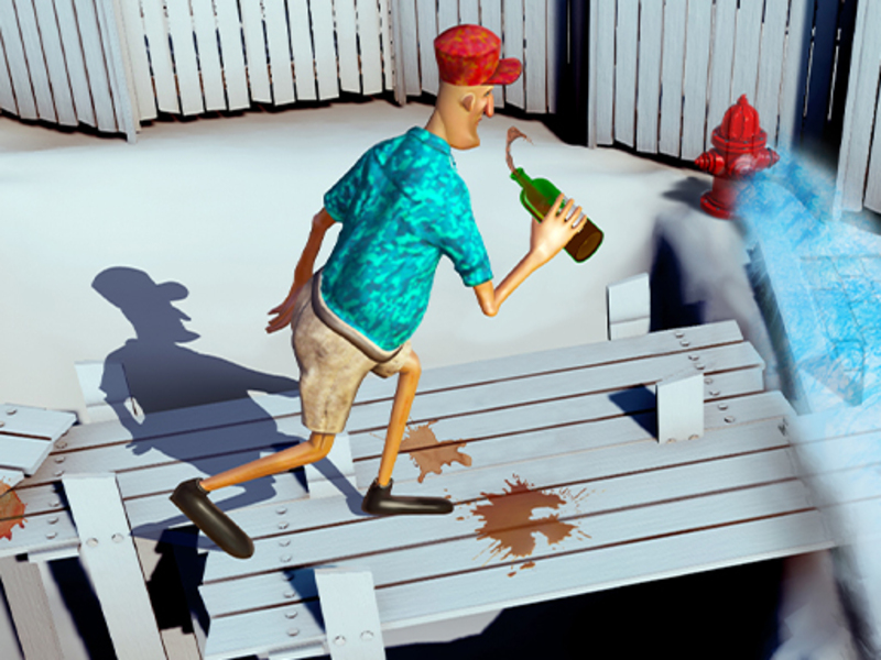 Гульня П'яны чалавек 3D онлайн