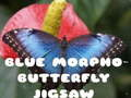 Гульня Пазл з метеликом Blue Morpho онлайн