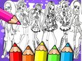 Гульня Кніга для размалёўкі Monster High онлайн