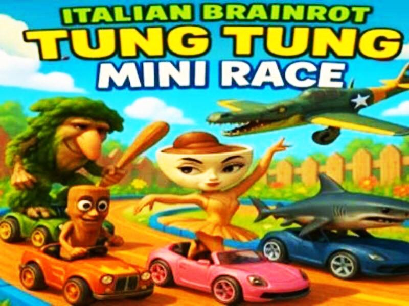 Гульня Італьянскі Brainrot: Mini Tung Tung Mini Race онлайн