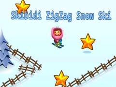 Гульня Skibidi ZigZag Снянная лыжня онлайн
