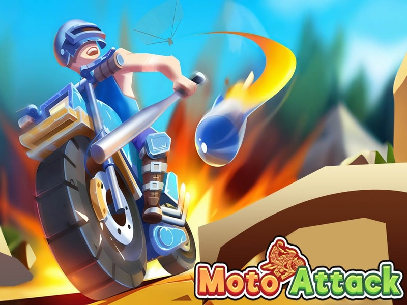 Гульня Moto Attack онлайн