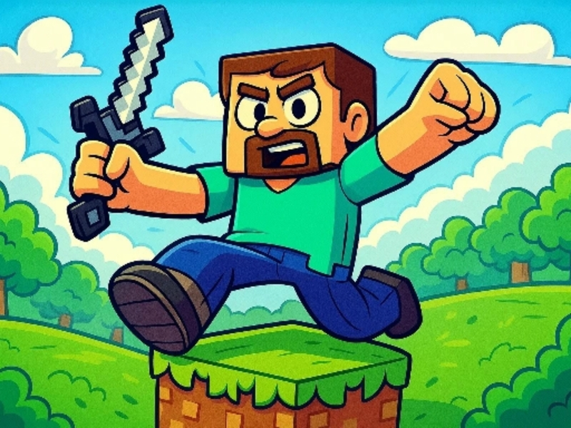 Гульня Minecraft Parkur tial онлайн